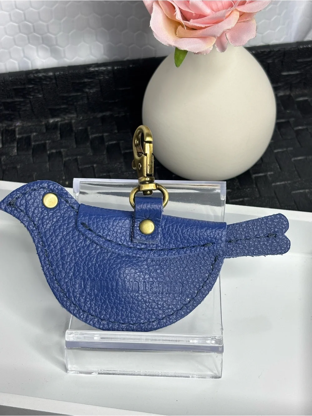 Portland Leather Bird Keychain Coin Pouch New - Picture 3 of 5